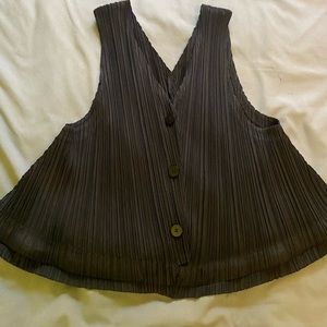 Issey Miyake Pleats Please Cropped Vest